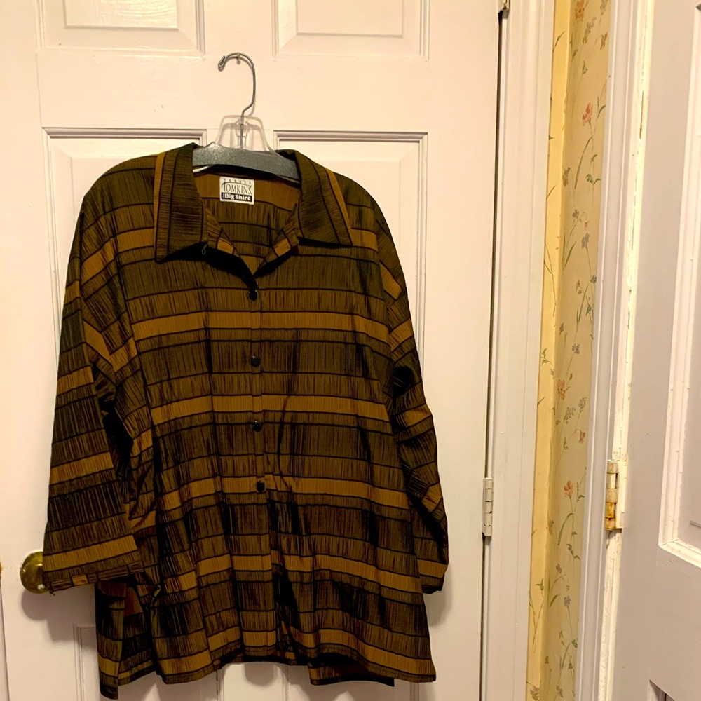 Carol Tompkins “The Big Shirt” -Size 1 (10-14)-copper Blk